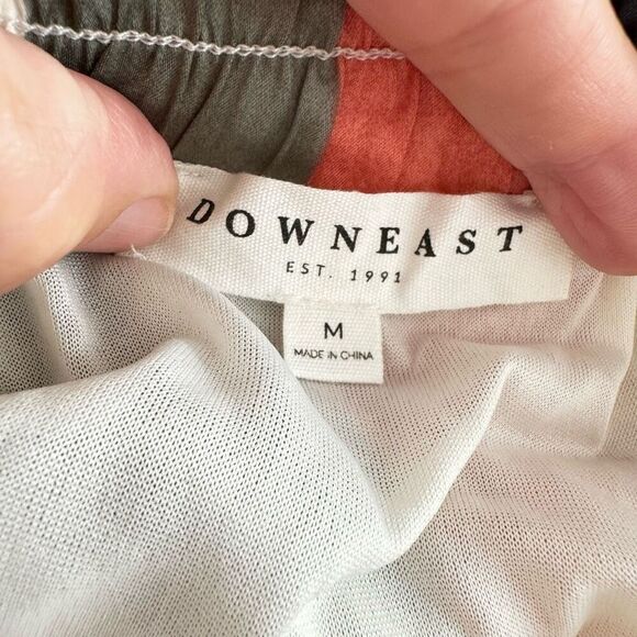 Downeast Striped Multicolor Skirt Midi Polyester Lined Size Medium Retro - Picture 7 of 9